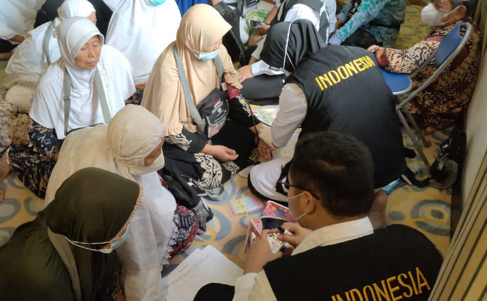 Jemaah Haji Demak dan Grobogan Persiapkan Diri menuju Armuzna./Foto: Persiapan jemaah haji jelang Armuzna di Kloter SOC 6