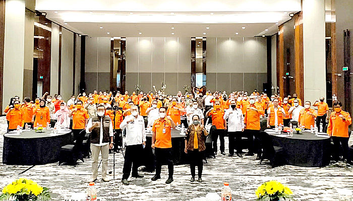 BPBD Jawa Timur gelar rakor penguatan kelembagaan rehabilitasi dan rekonstruksi pasca bencana.