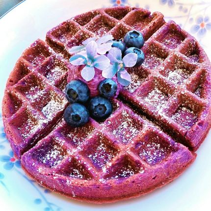 Ube Macapuno Belgian Waffle
