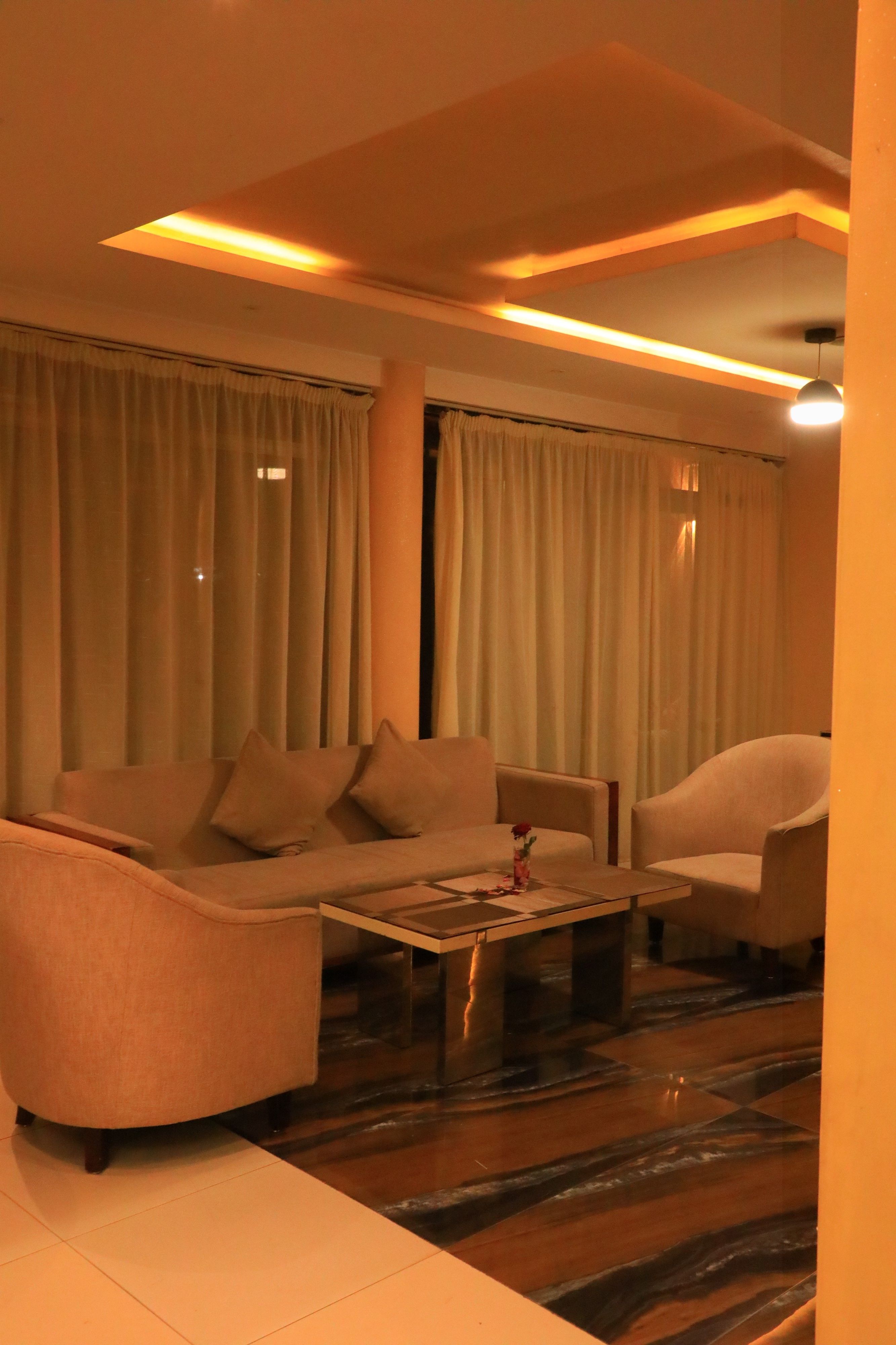 Hotel lobby view