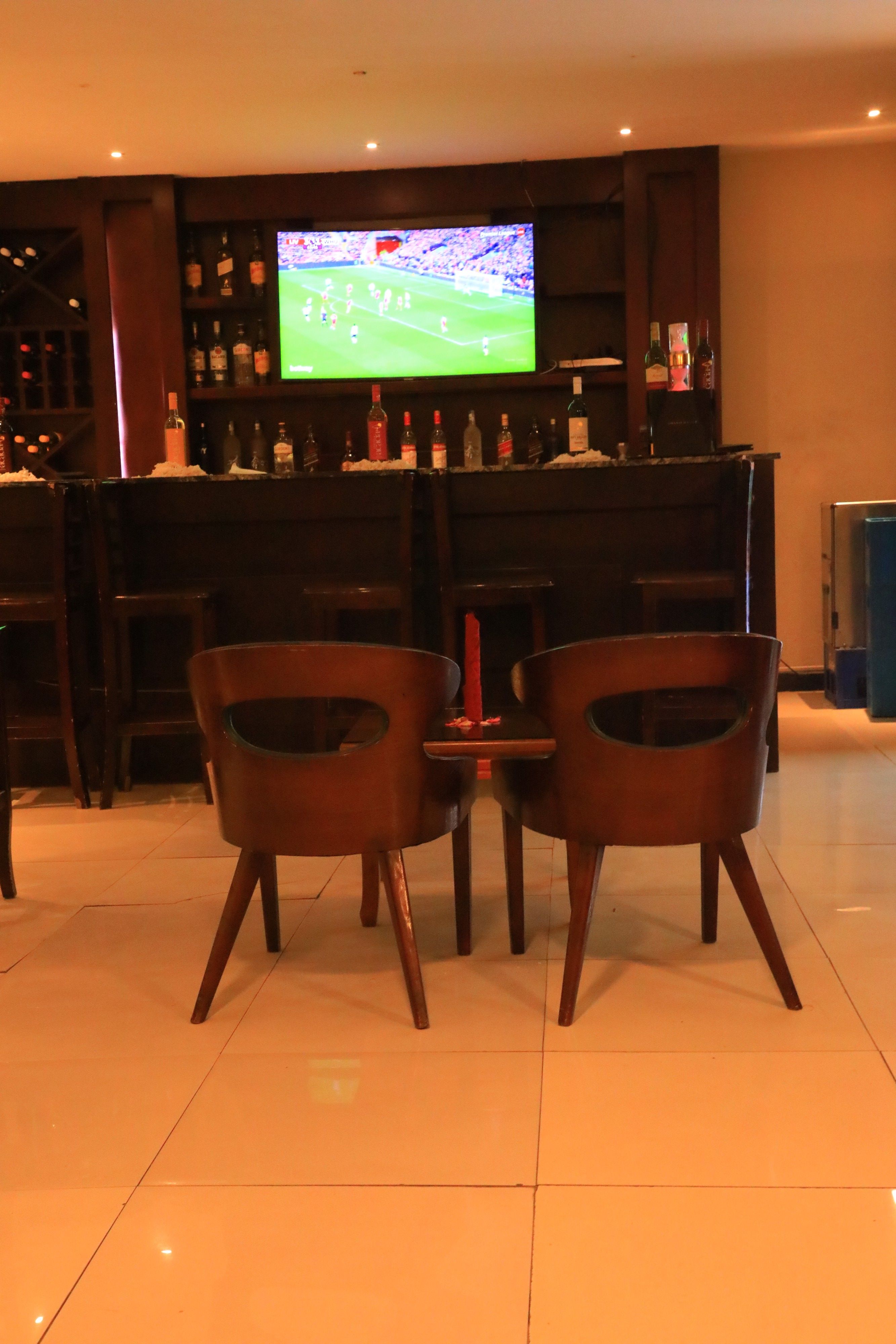 Premium cocktail serving area