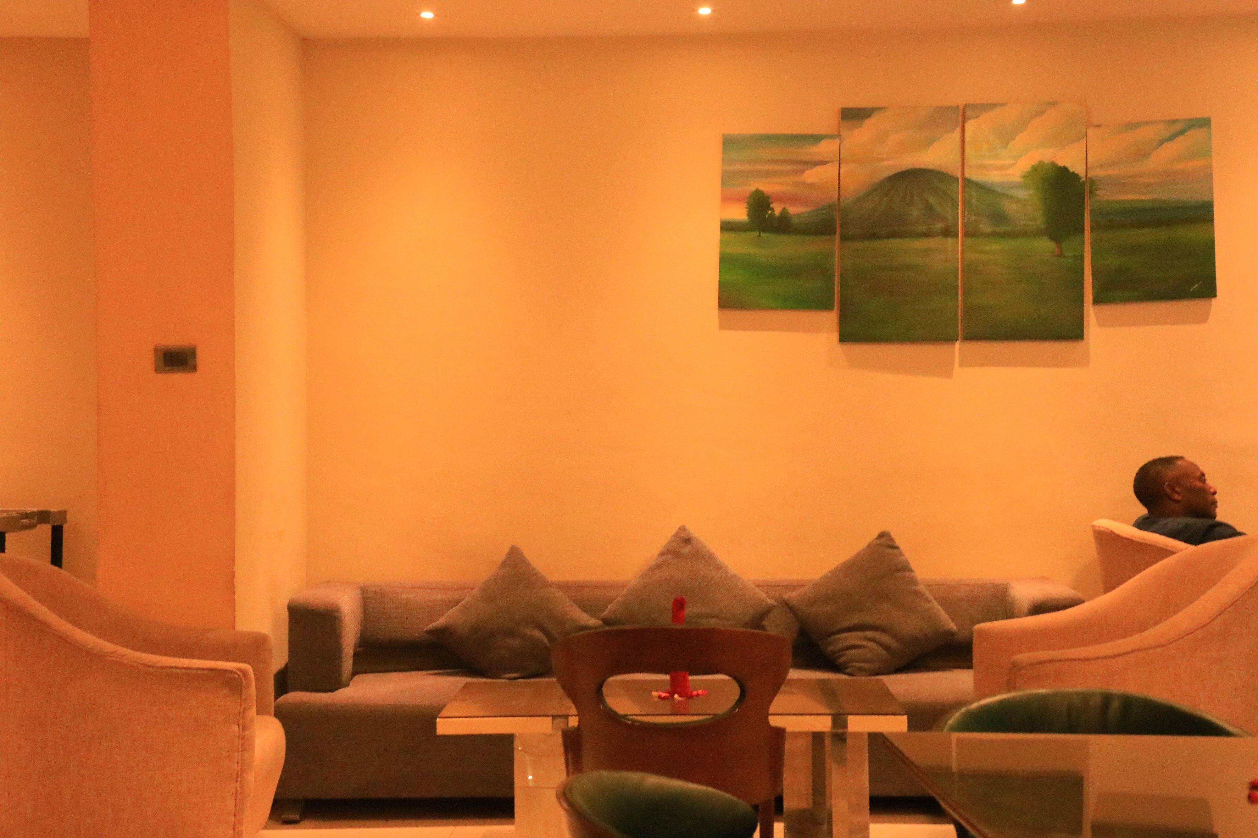 Luxury lobby lounge space