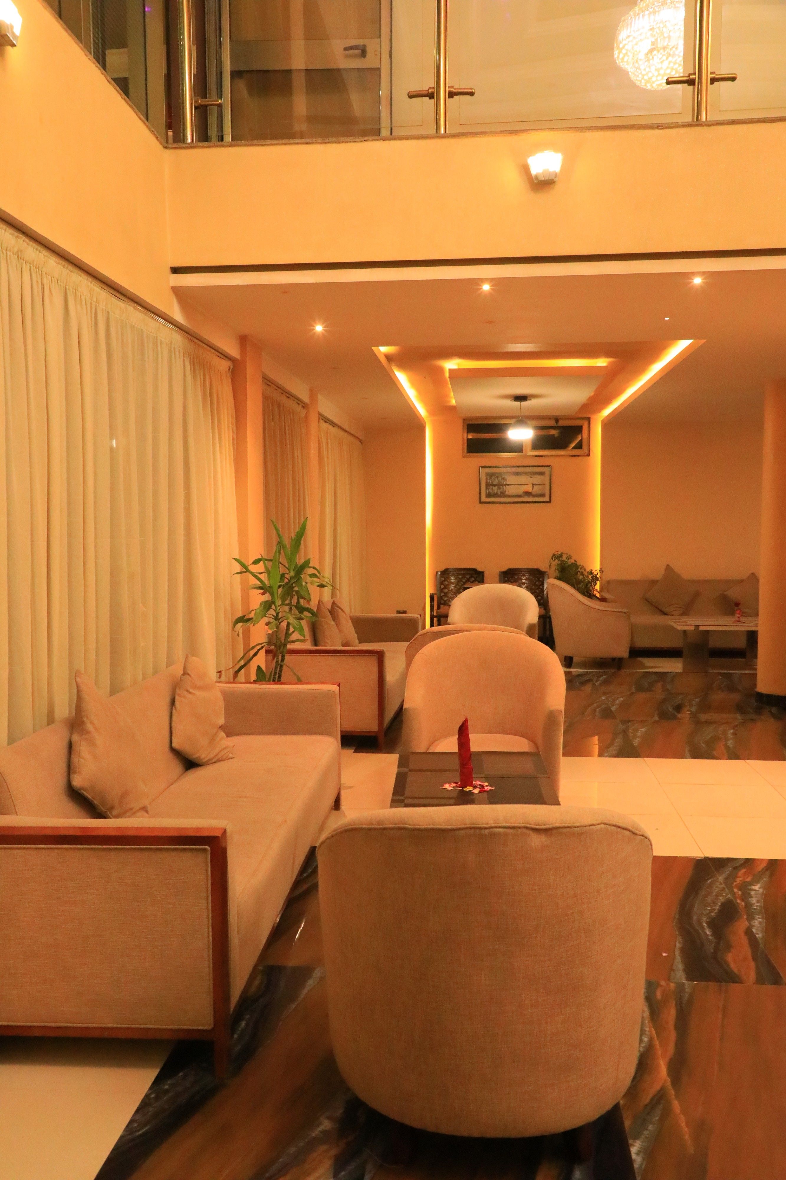 Hotel front desk reception