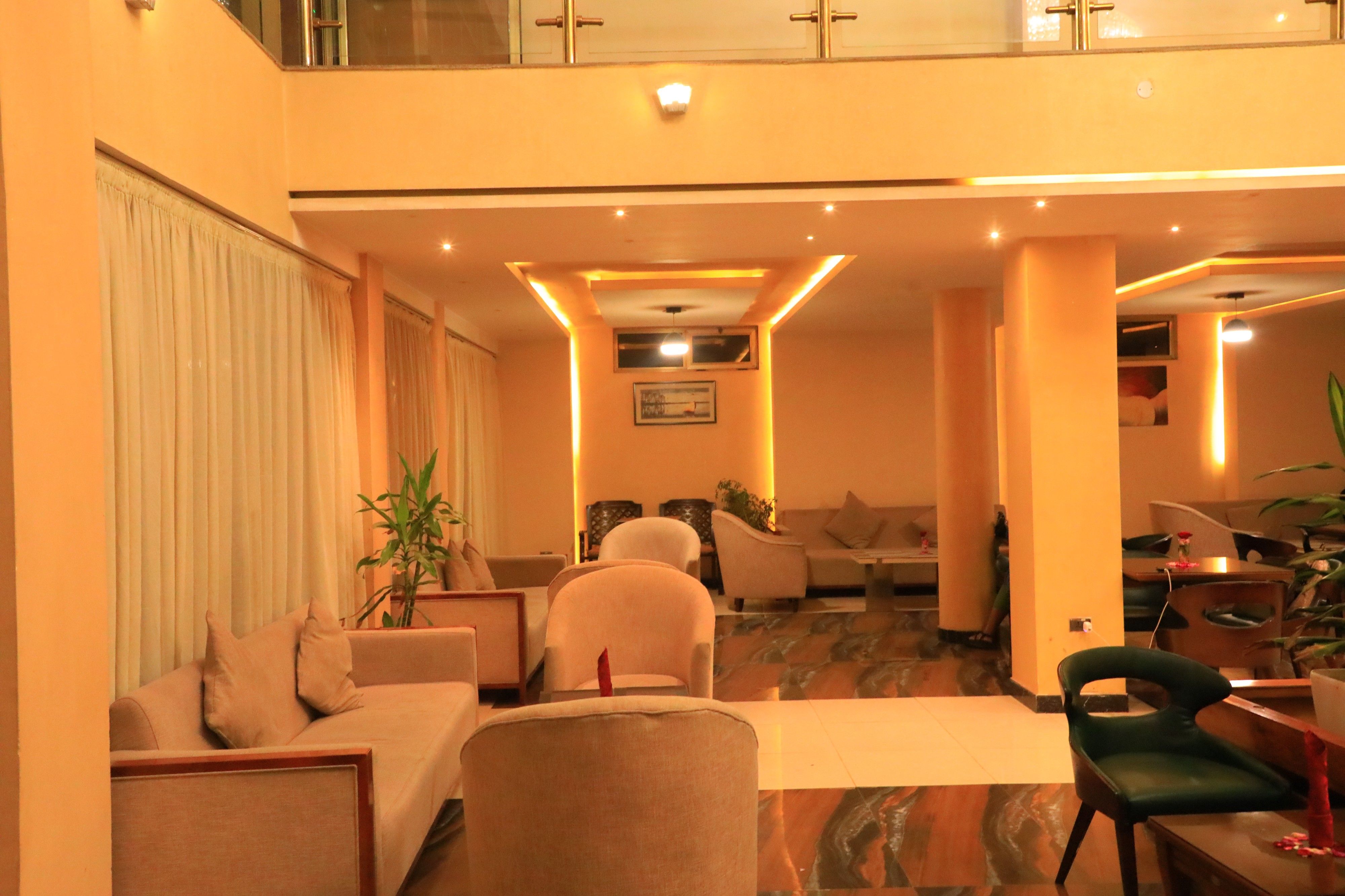 Contemporary hotel lobby design