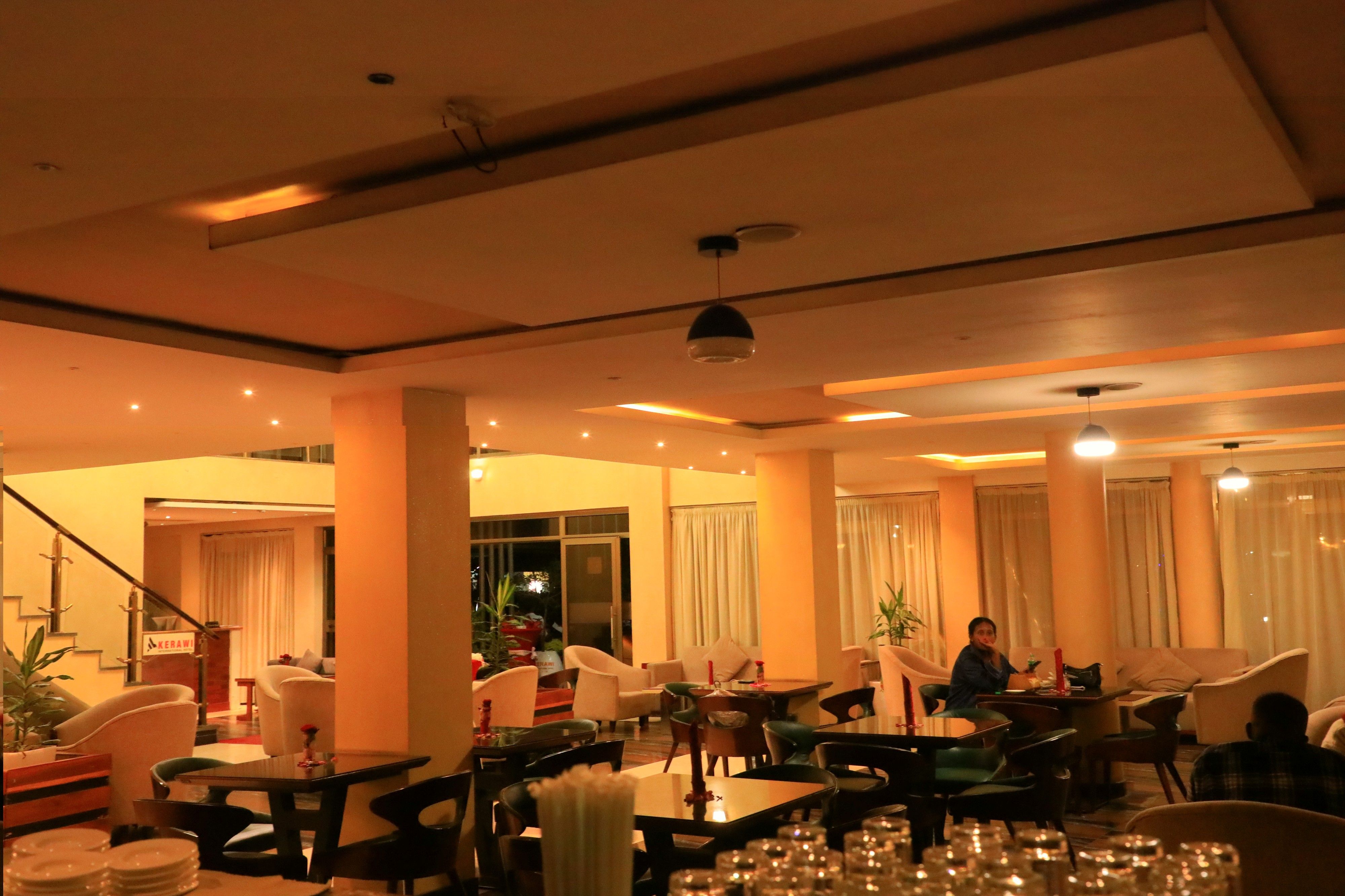 Elegant hotel reception area