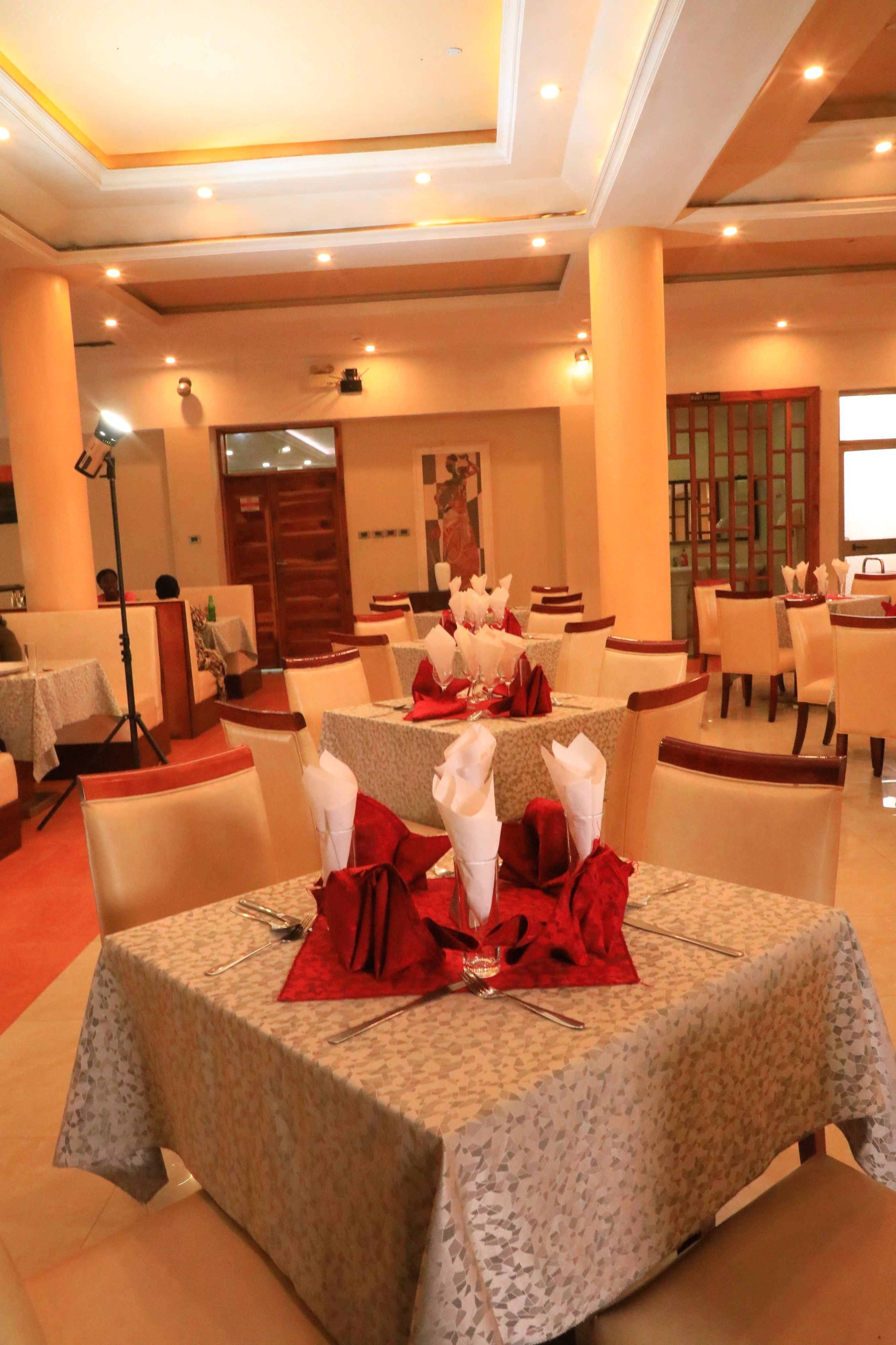 Fine dining seating area