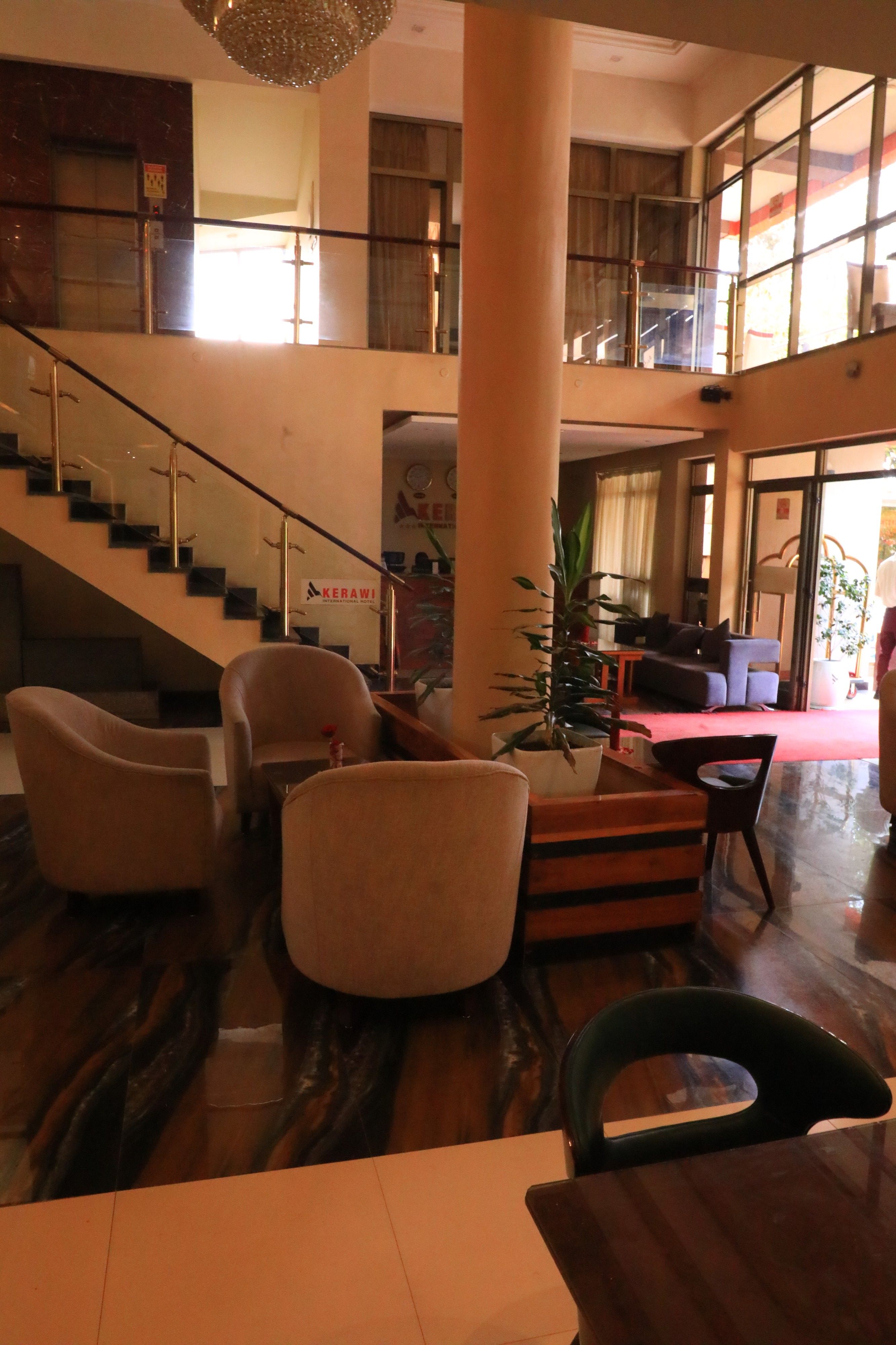 Elegant hotel welcome area