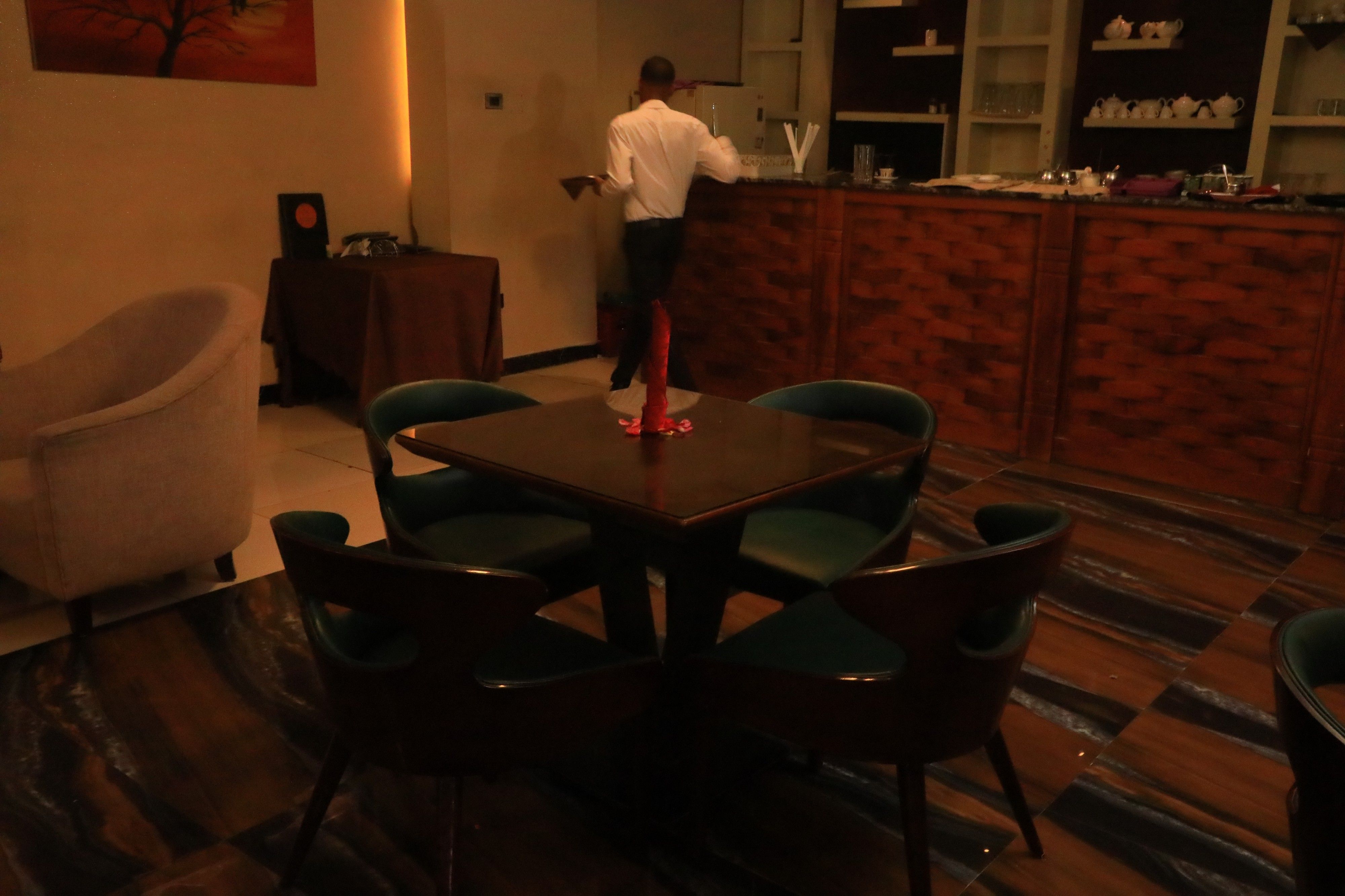 Elegant bar seating area