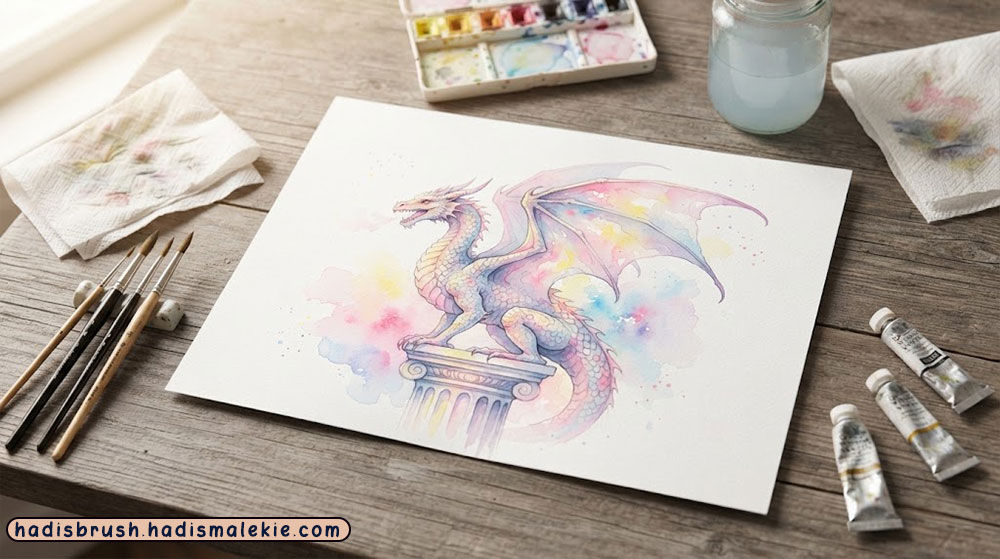 watercolor dragon painting tutorial