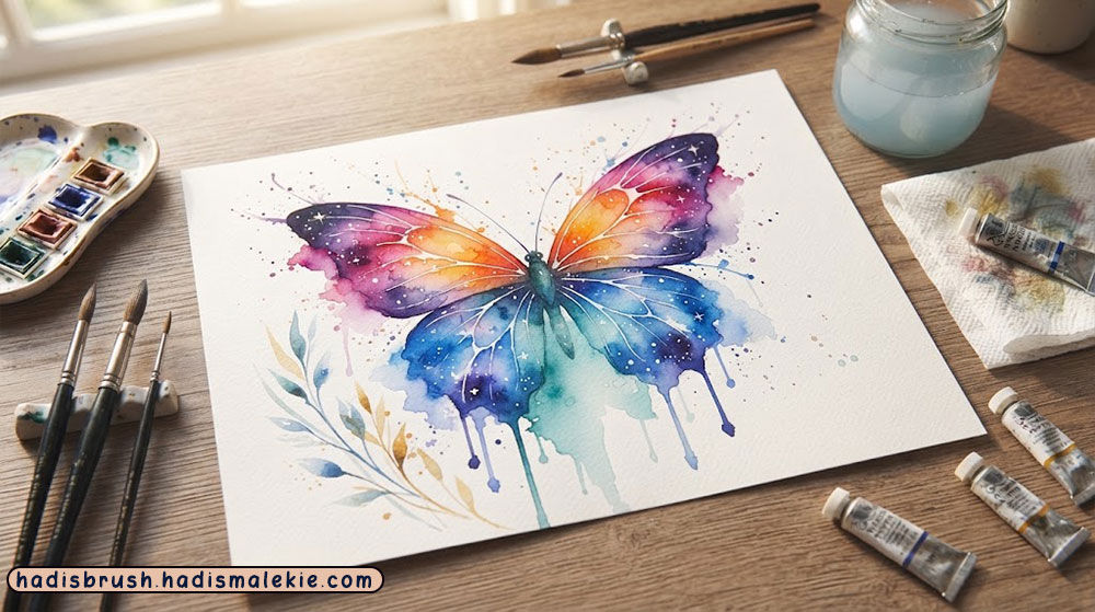 watercolor butterfly painting tutorial