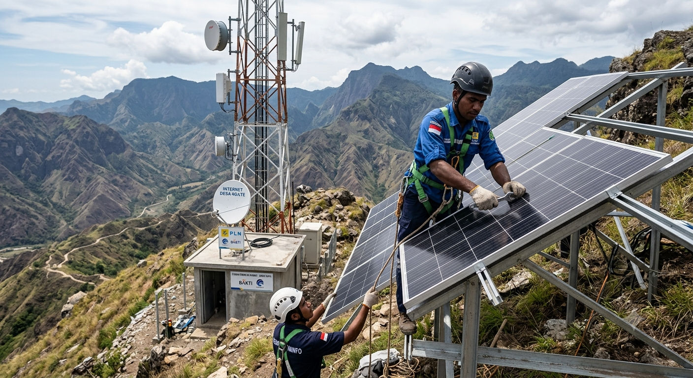 teknisi pasang solar panel