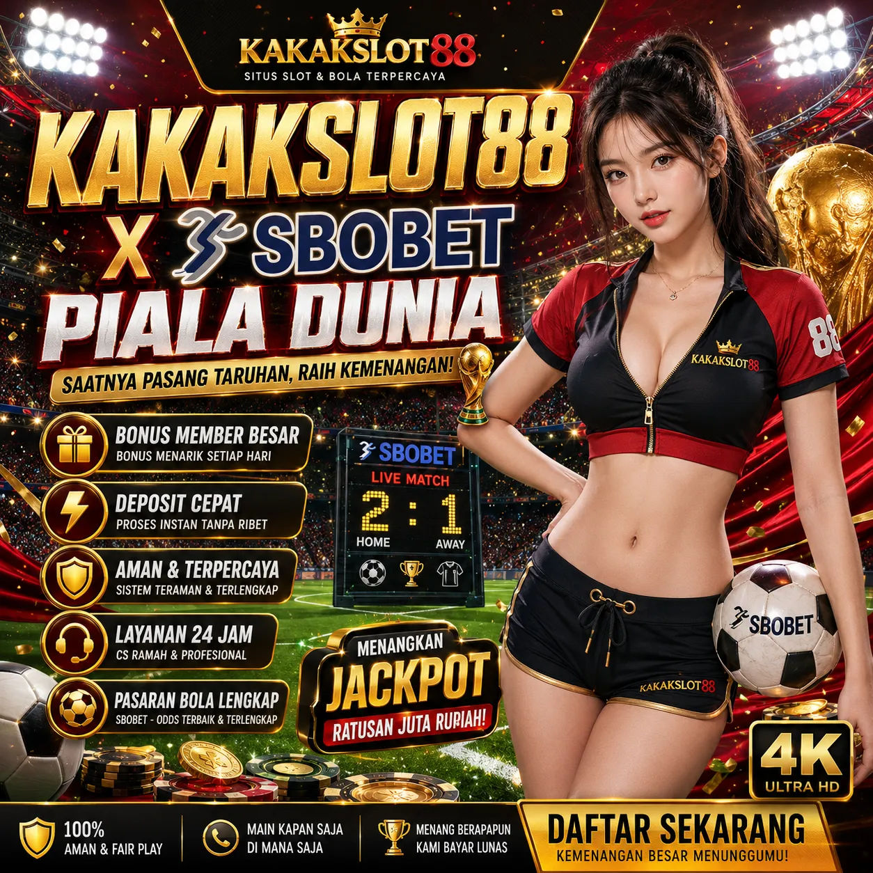 KAKAKSLOT88: Situs Sbobet Resmi Slot Gacor Terbaik Hari Ini