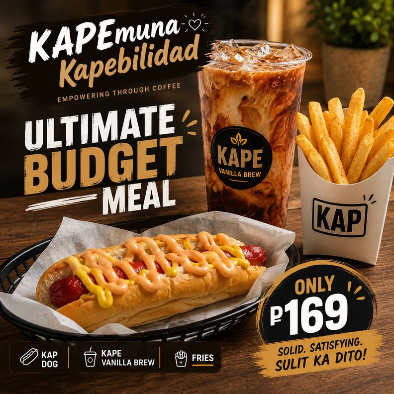 Ultimate Budget Meal( KAP DOG + Kape Vanilla Brew + Fries )