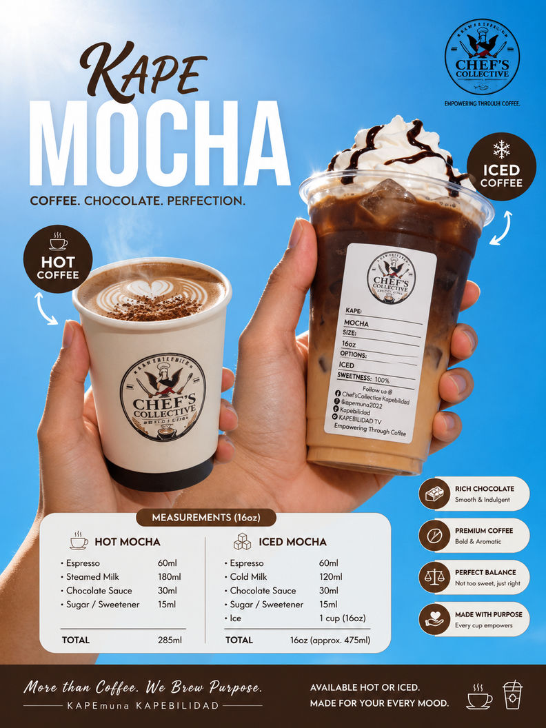 Kape Mocha (Hot or Iced)