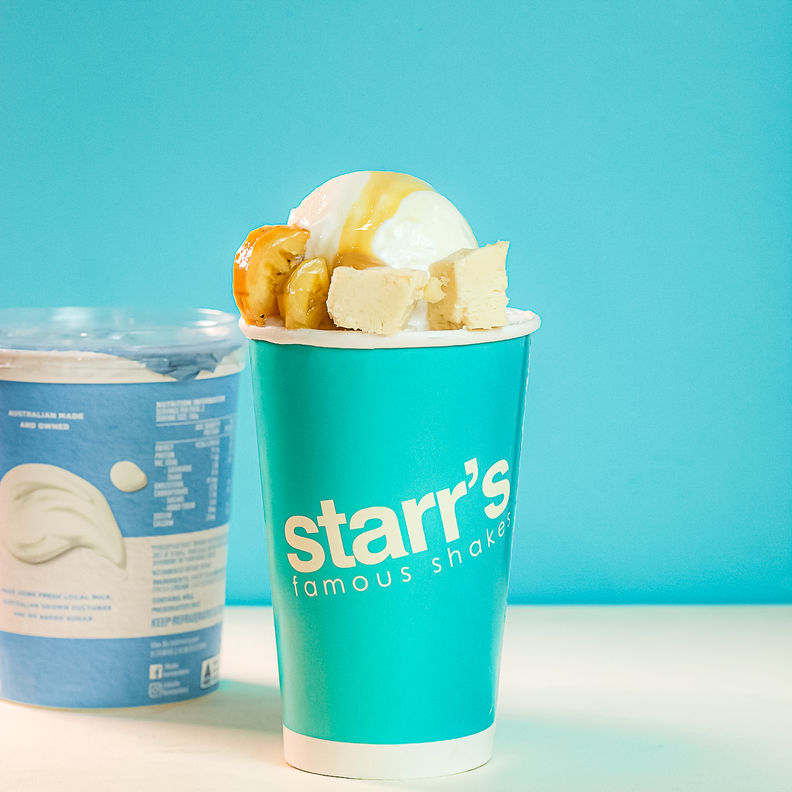 Banana Cookie Dough & Caramel Fudge (Yogurt)