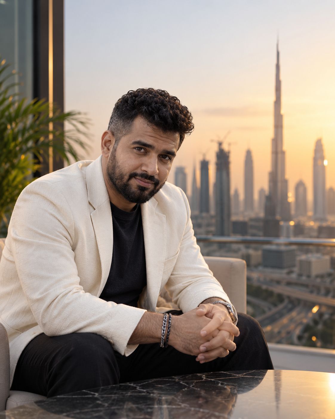 Dubai skyline and roads