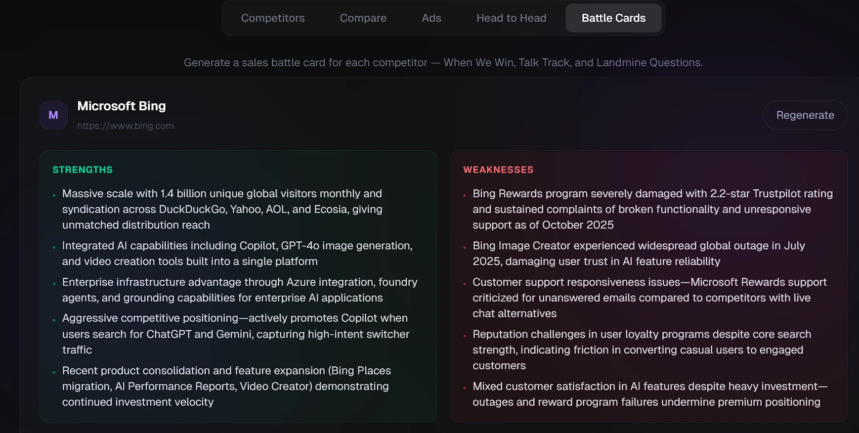 Battle Cards Dashboard