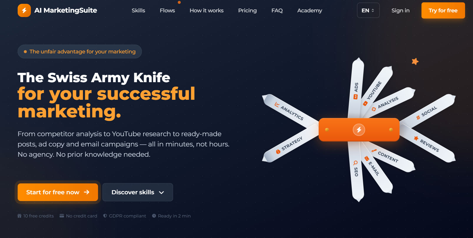 AI MarketingSuite interface