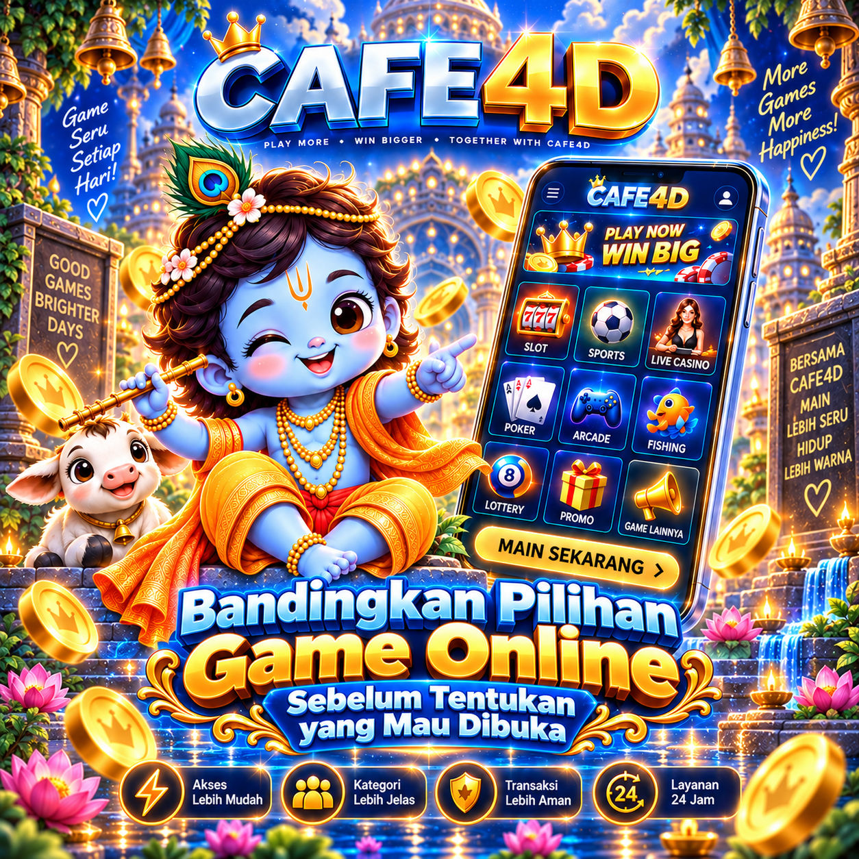 CAFE4D | Bandingkan Pilihan Game Online Sebelum Tentukan yang Mau Dibuka