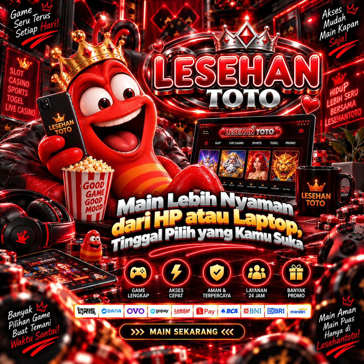 LESEHANTOTO | Main Lebih Nyaman dari HP atau Laptop, Tinggal Pilih yang Kamu Suka