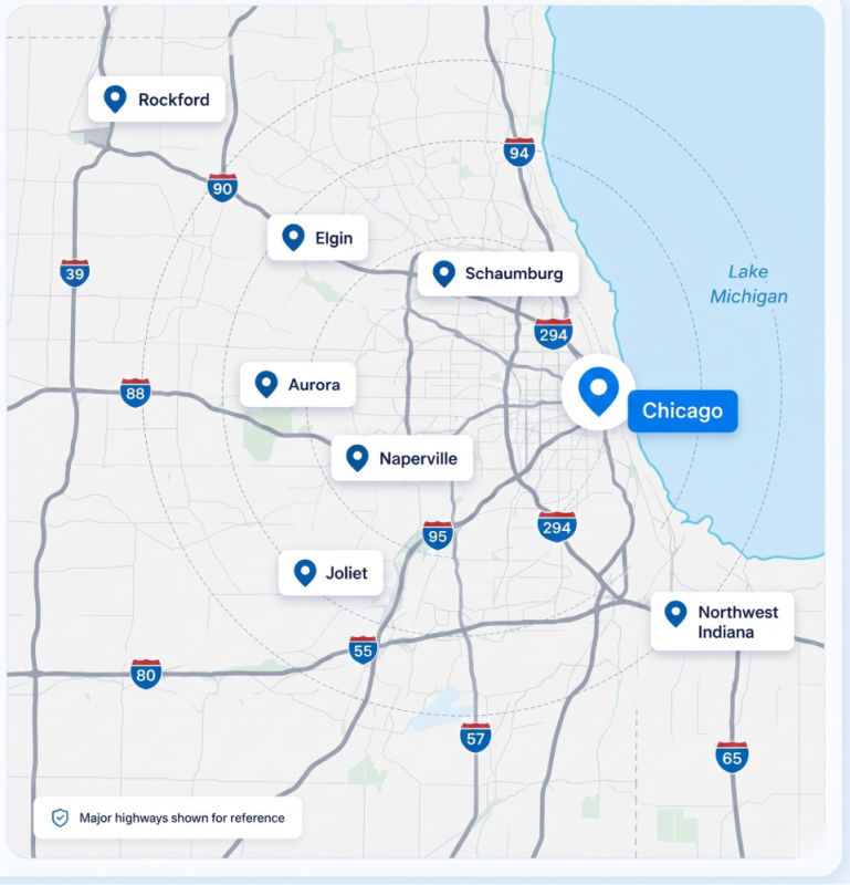 Chicago Service Area Map