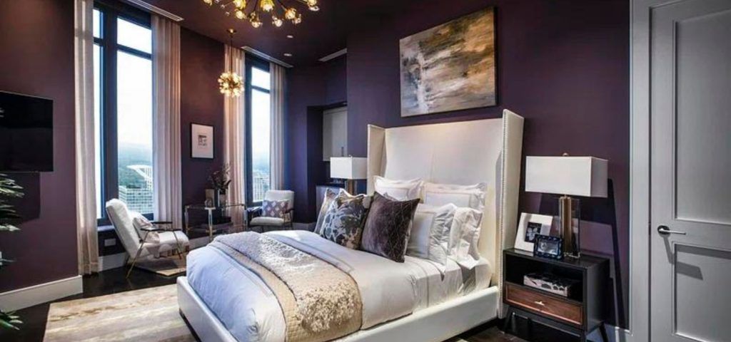 Gray and Gold bedroom