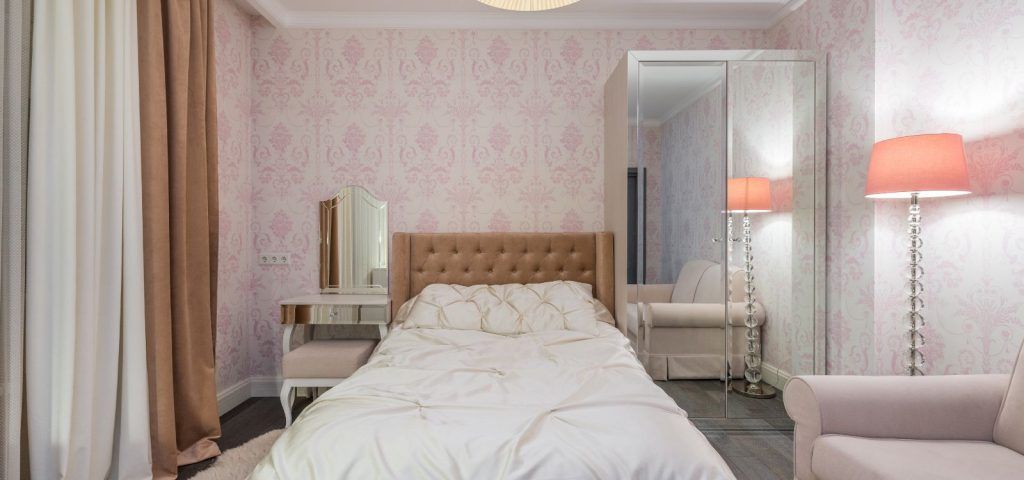 Beige and Soft Pink bedroom