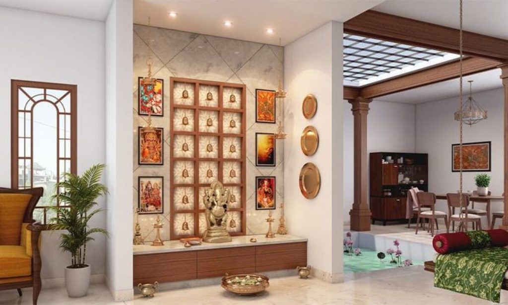 Wall Mounted Pooja Room