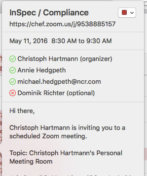 InSpec Onboarding Meeting Request Details