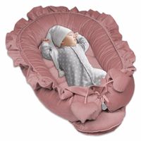 Juego de cuna para recién nacidos – nido para bebé, terciopelo velvet rosa