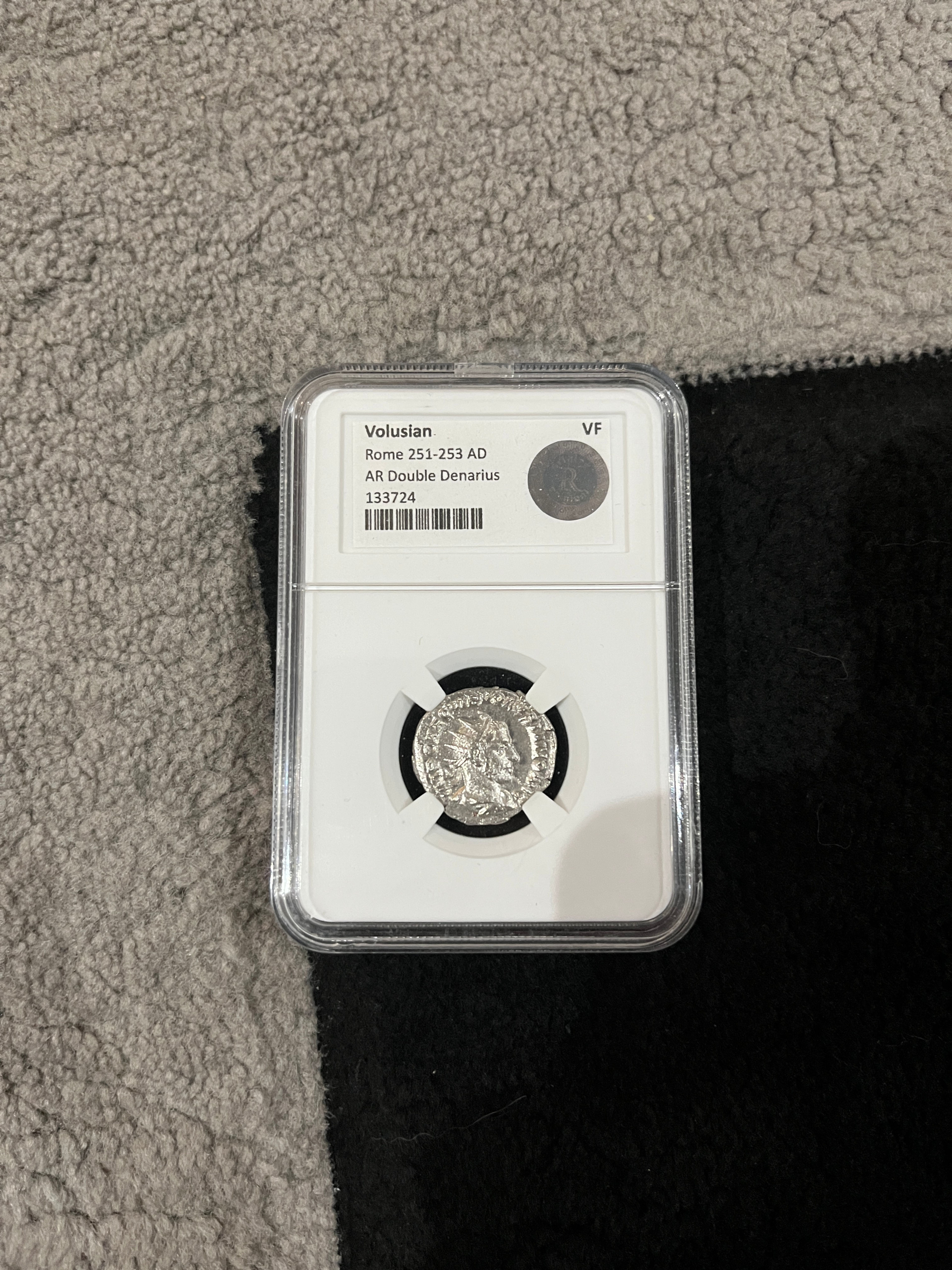 Volusian AR Double Denarius