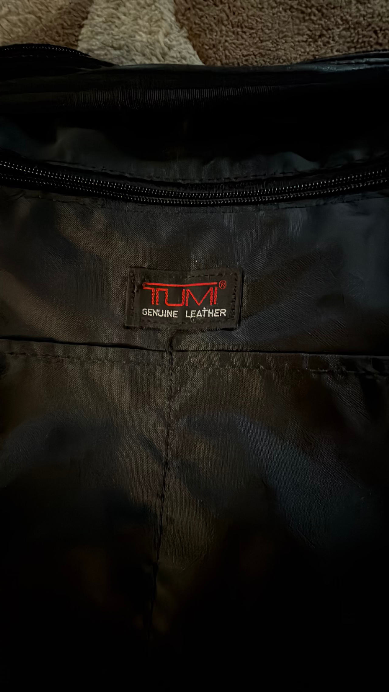 Tumi Alpha Leather Duffle Bag Black