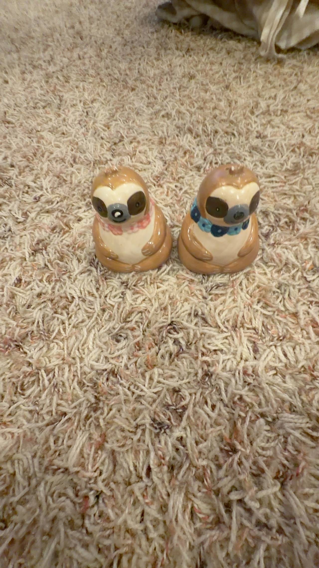 Boston Warehouse Sloth Ceramic Salt & Pepper Shaker Set (Brown)