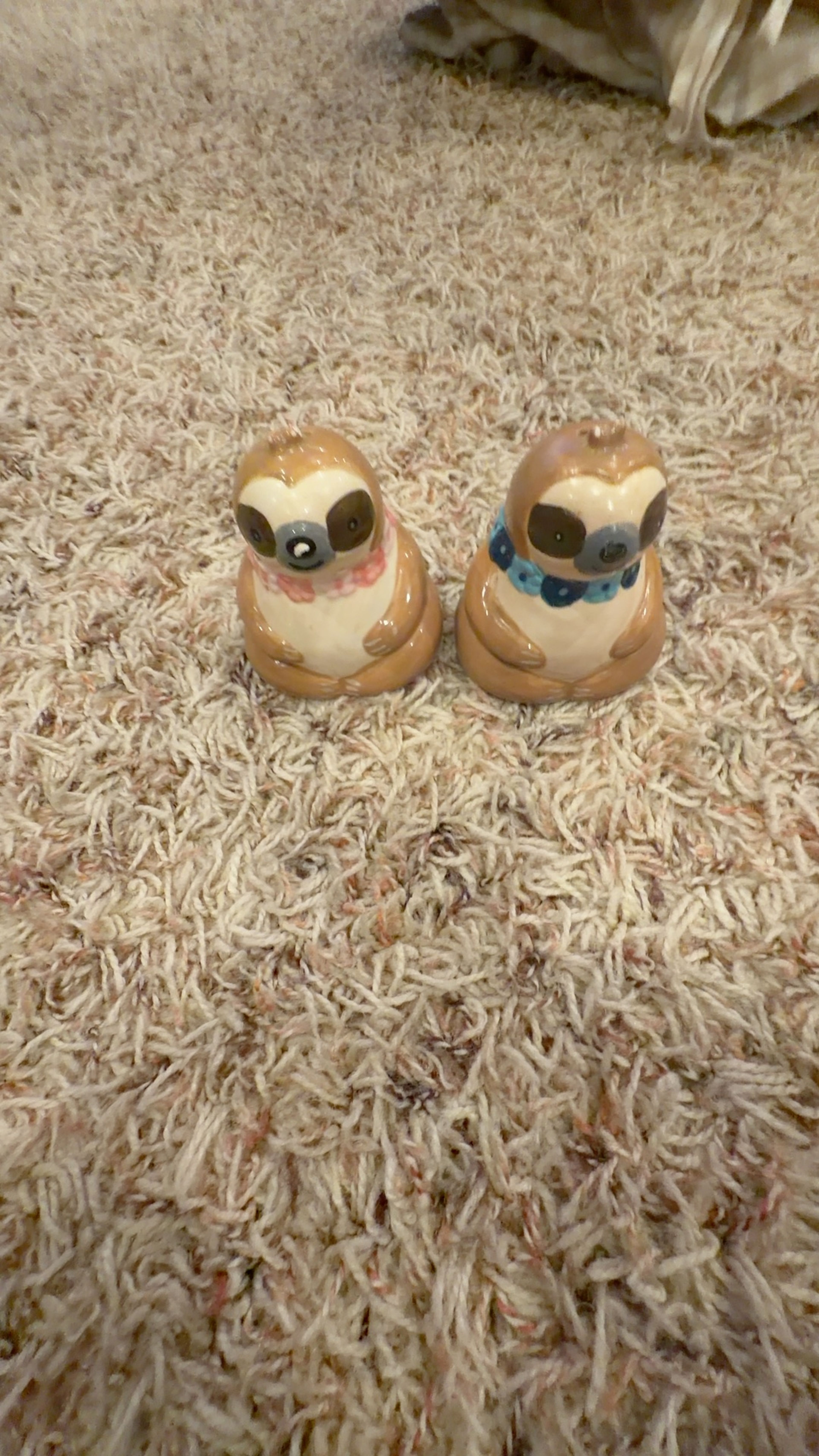 Boston Warehouse Sloth Ceramic Salt & Pepper Shaker Set (Brown)