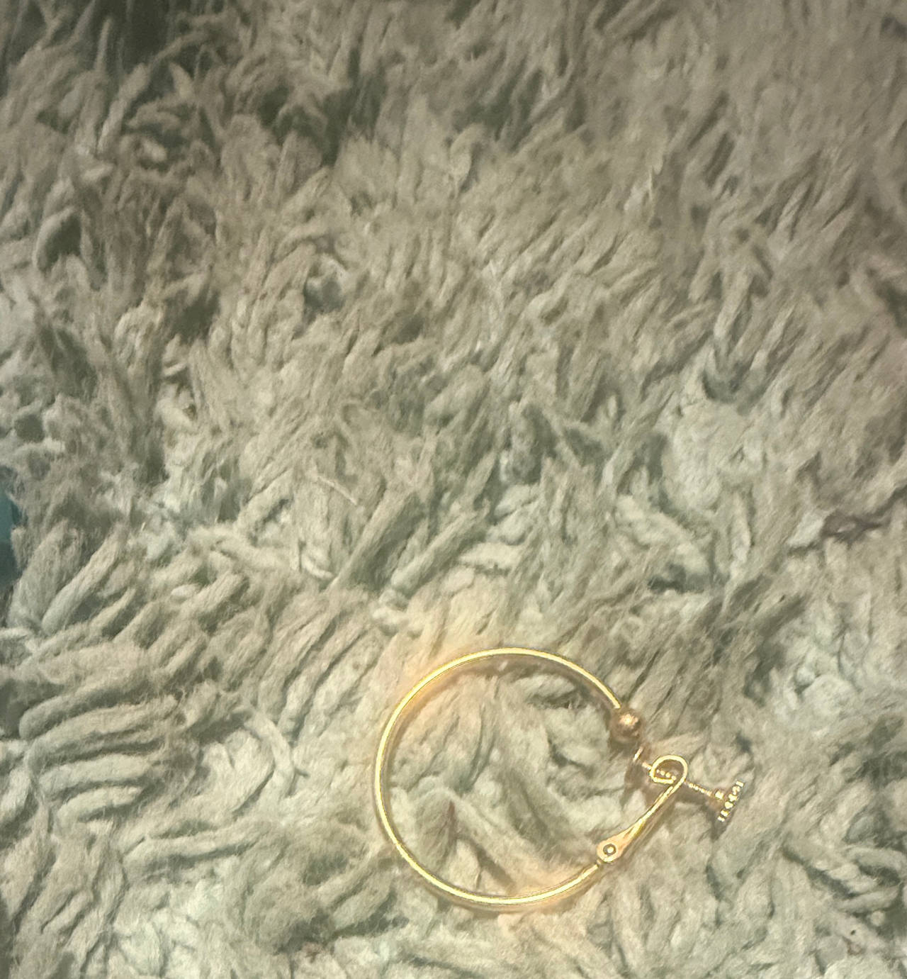 Gold Tone Clip-on Hoop Earring