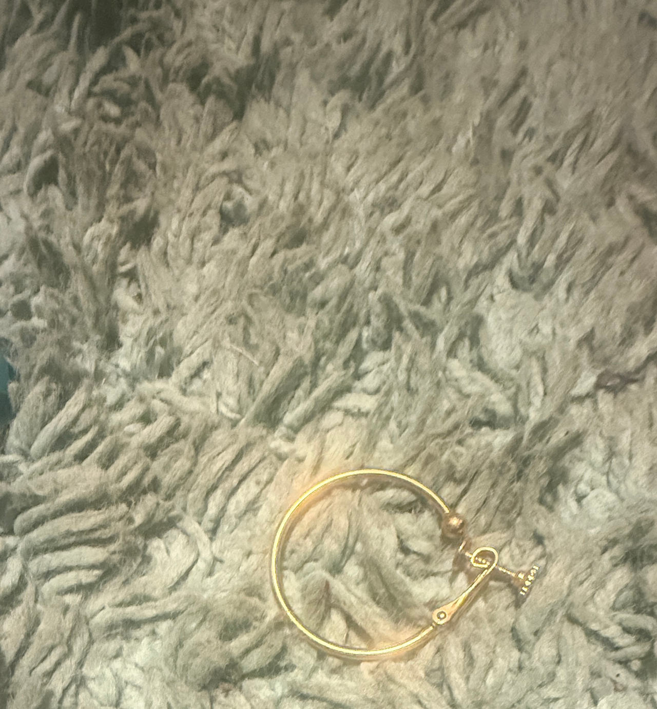 Gold Tone Clip-on Hoop Earring