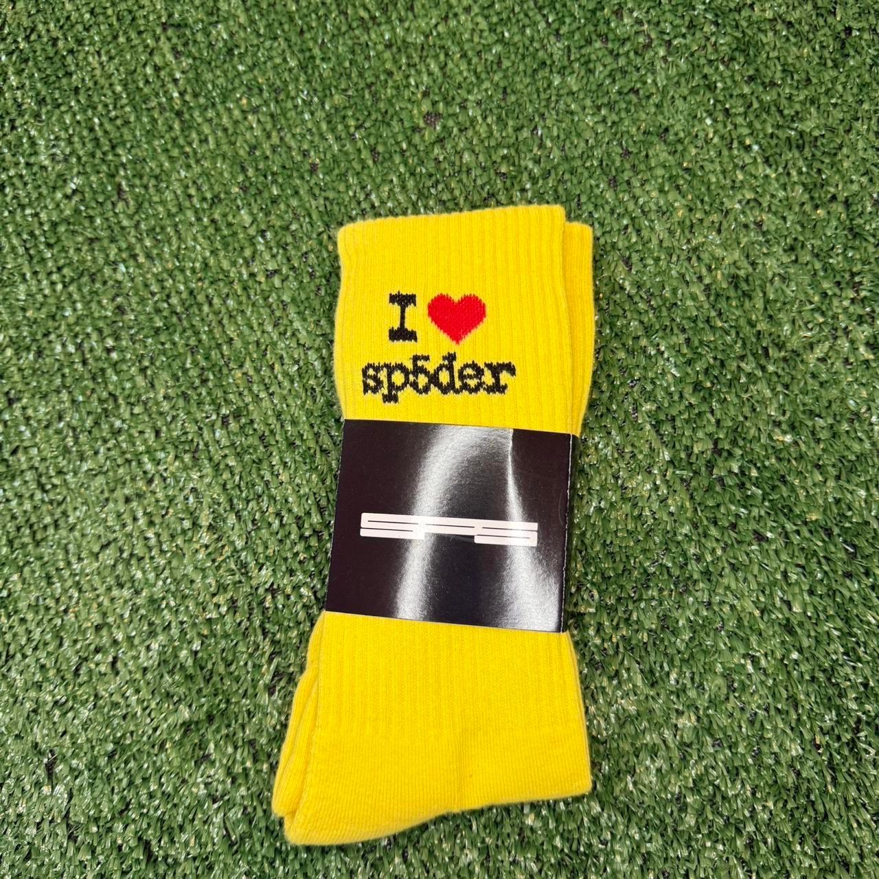 Sp5der I Heart Sp5der Socks Yellow