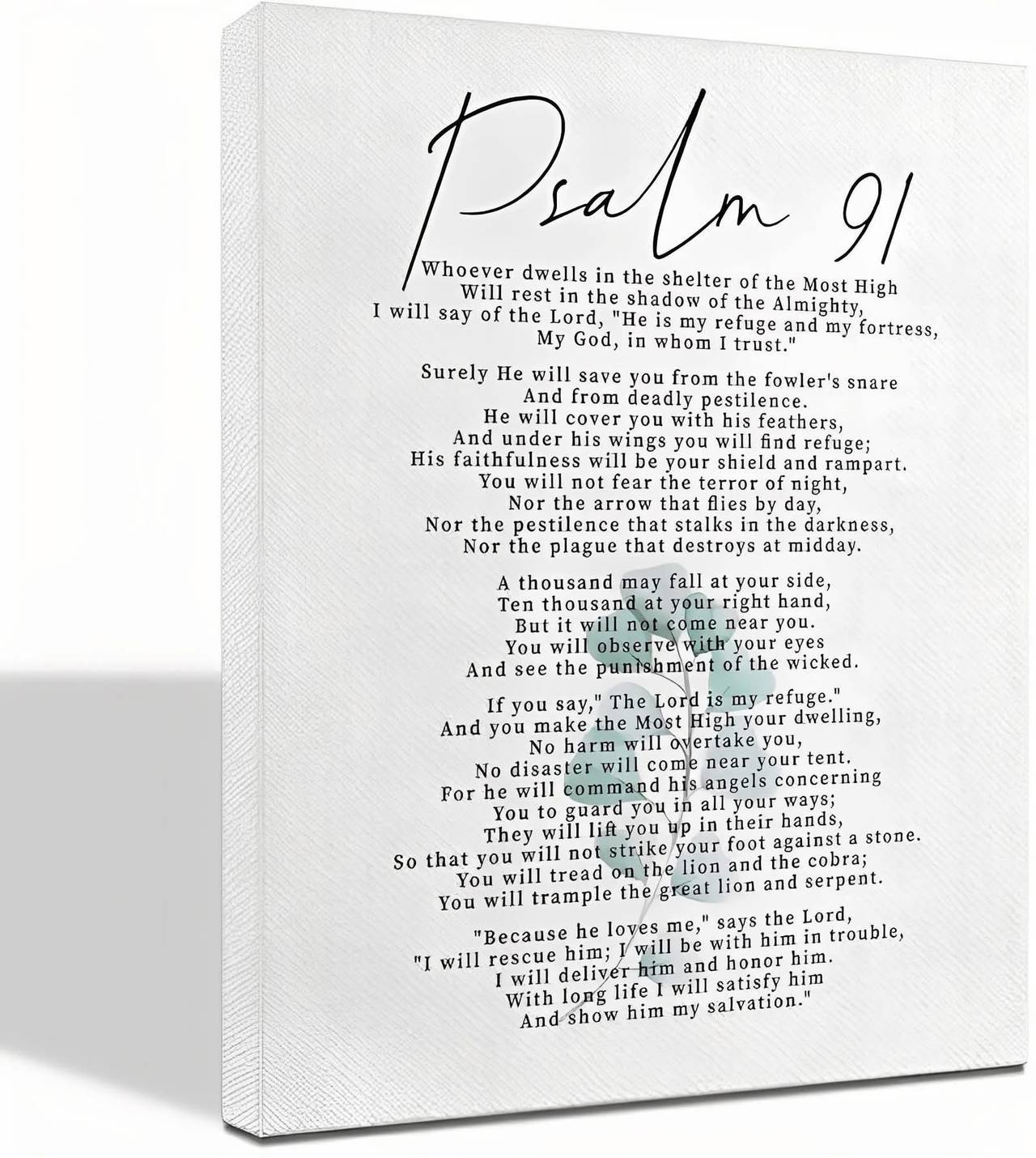 Psalm 91 Scripture Canvas Wall Art
