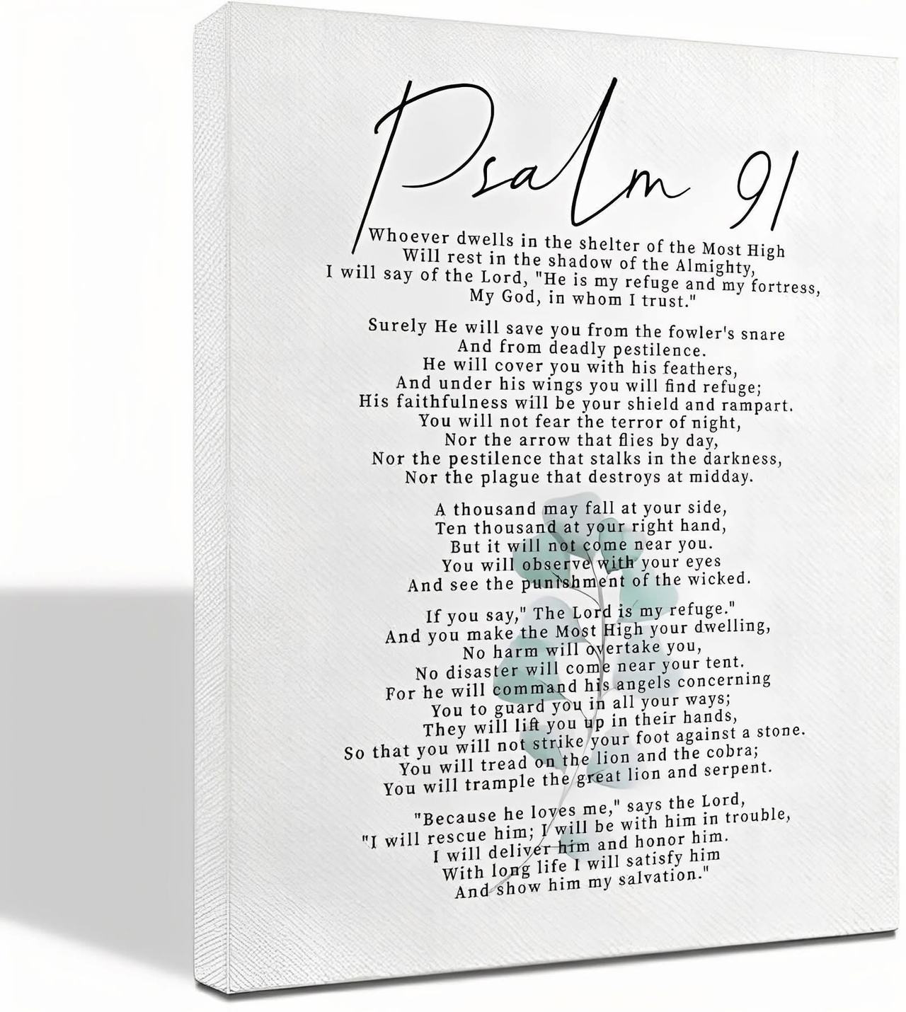 Psalm 91 Scripture Canvas Wall Art