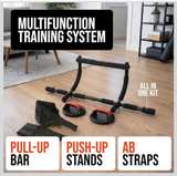 3-in-1 Doorway Pull Up Bar with Ab Straps and Push-Up Handles - Image 4