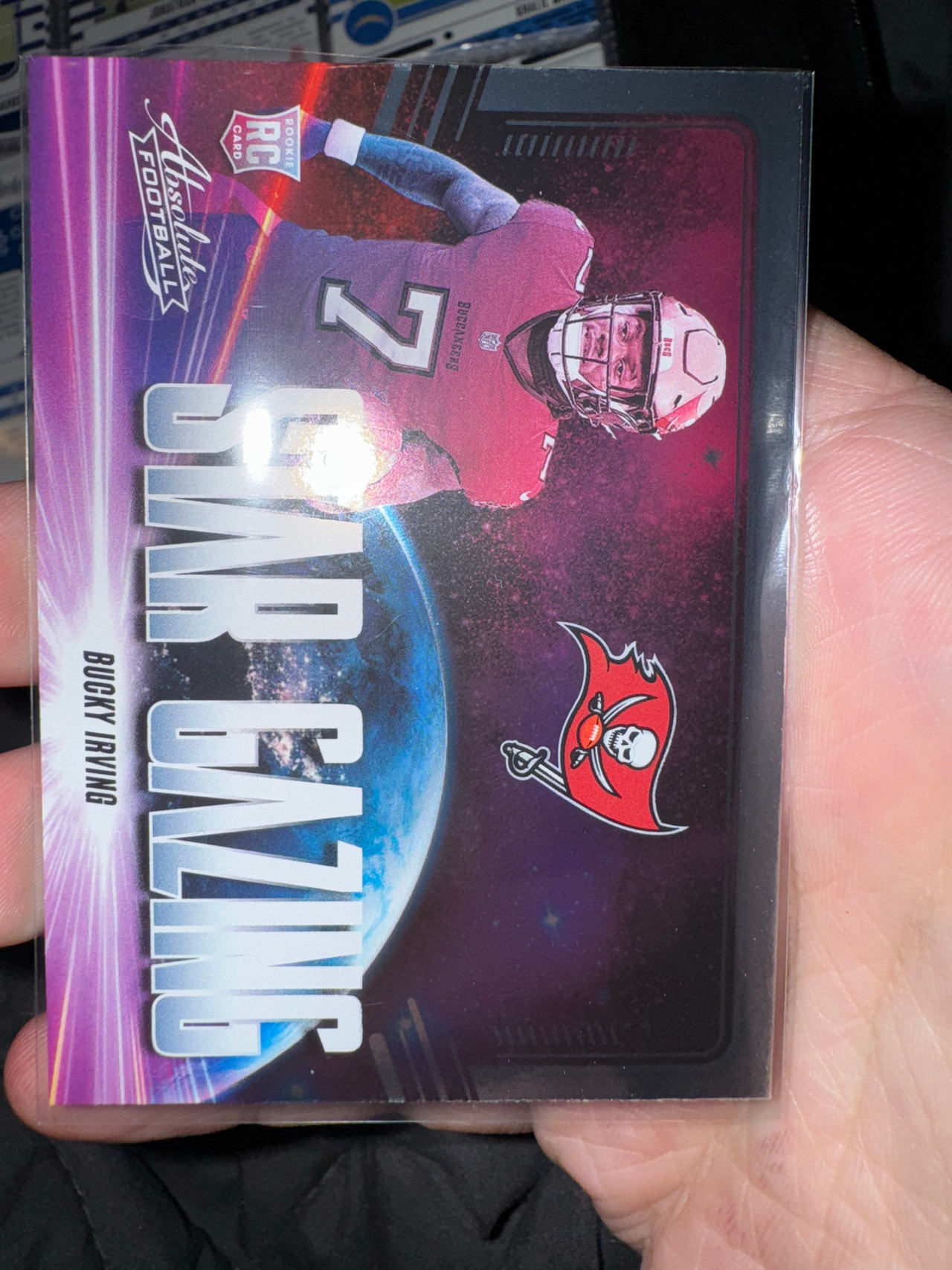 2024 Panini Absolute Football Star Gazing Rookie Card - Bucky Irving