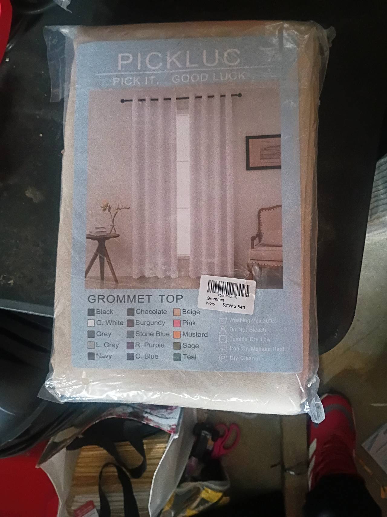 PICKLUC Grommet Top Curtains Ivory 52W x 84L