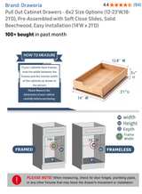 Draworia Pull Out Cabinet Drawer Solid Beechwood - Image 3