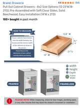 Draworia Pull Out Cabinet Drawer Solid Beechwood - Image 3