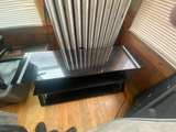 Black Glass and Metal TV Stand - Image 3