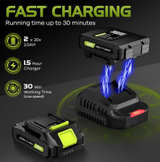 Leaf Blower, Electric Cordless Leaf Blower with 2 Batteries and Charger, 2 Speed - Image 4