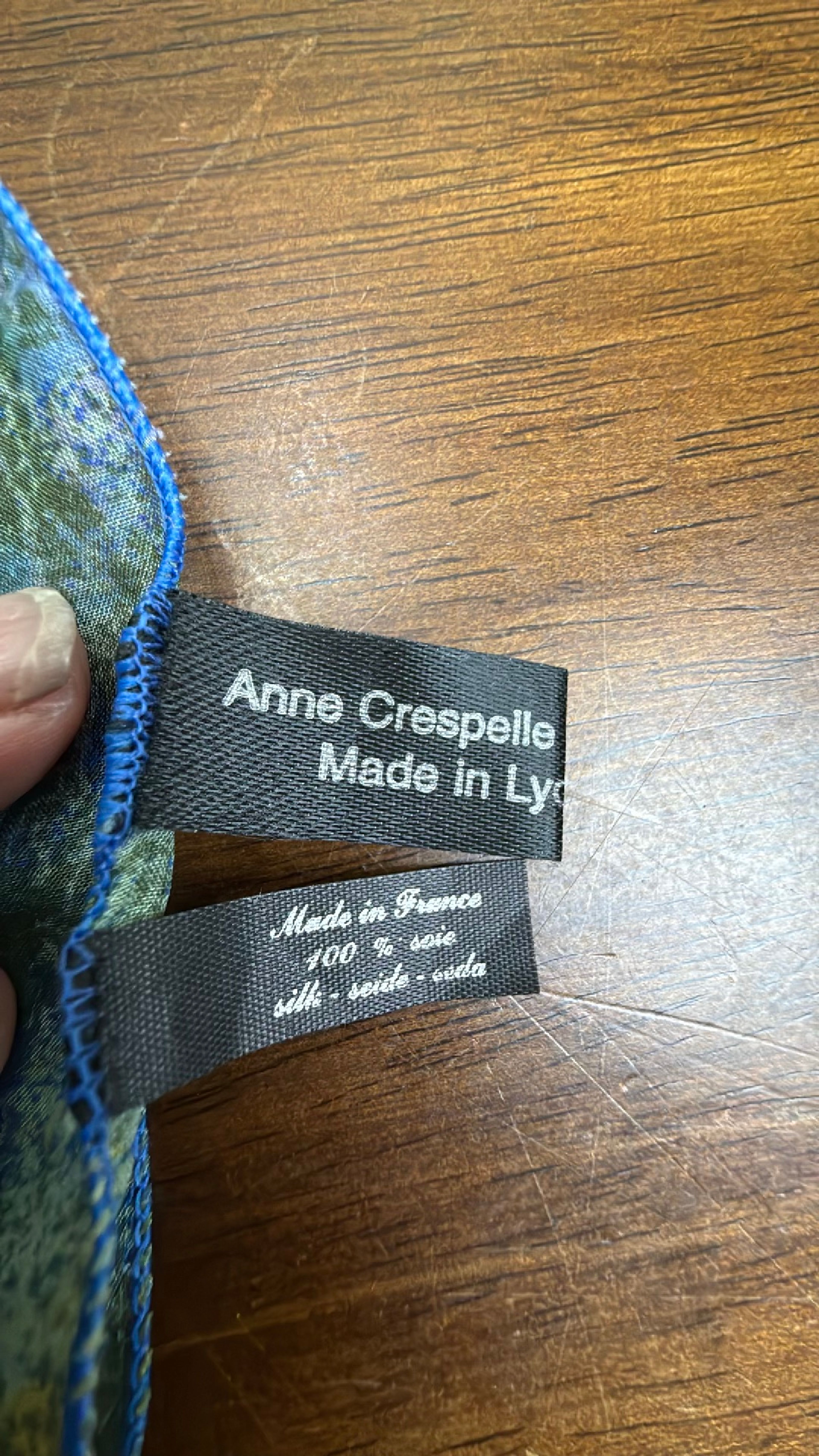 Anne Crespelle Editions- Paris Impressionist Floral Silk Scarf - Image 5