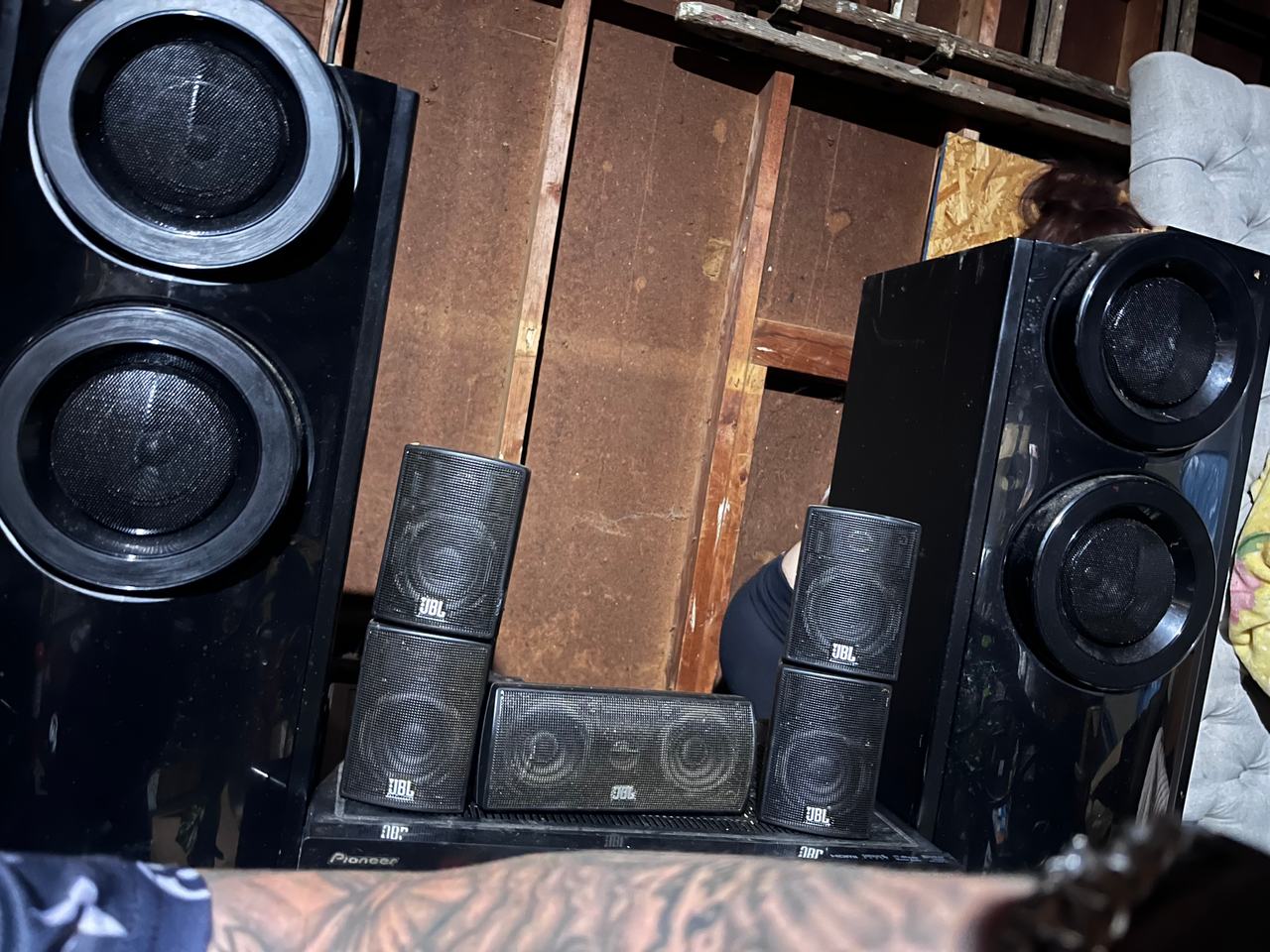 JBL Home Theater Speaker Set with Pioneer Subwoofers