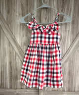 Tommy Bahama Girls Red and Black Gingham Ruffle Dress 3T - Image 1
