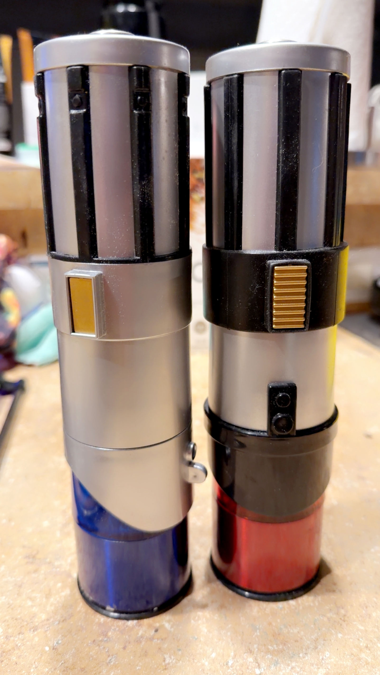 Disney Parks Star Wars Lightsaber Hilt Salt and Pepper Shakers